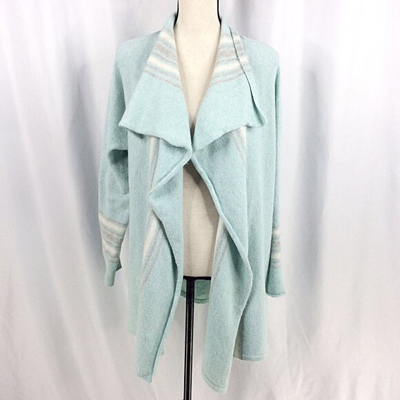 Eddie Bauer Sleepwear Open Cardigan Sweater Women XL Waterfall Draped Mid Length - Picture 1 of 10